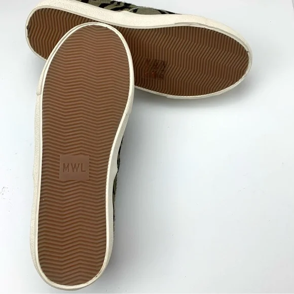 Madewell Sidewalk Slip On Sneakers in Zebra Calf Hair green black - Picture 8 of 12